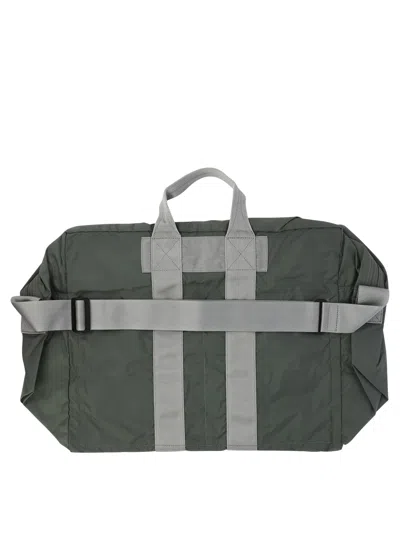 Porter Yoshida "flex 2-way" Duffle Handbag In Gray