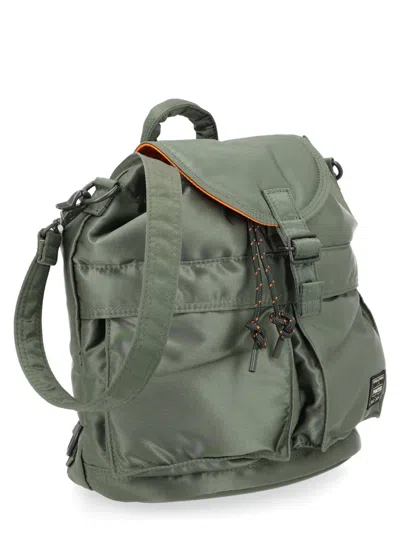 Porter Yoshida Green Nylon Backpack