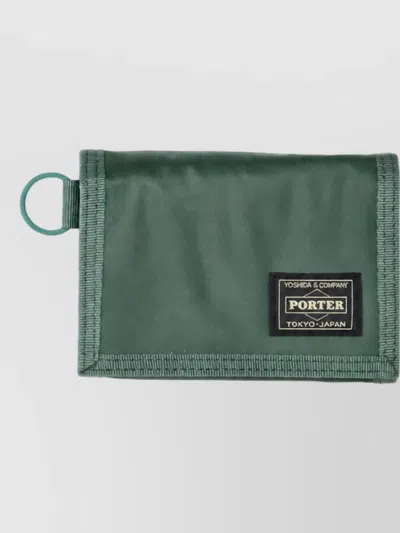 Porter Yoshida Nylon Wallet In Green