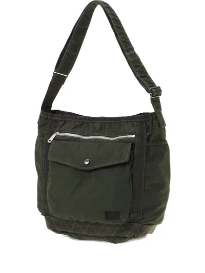 Porter-yoshida & Co Borsa A Spalla Crag Large In Verde