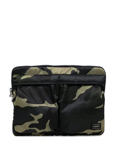 Porter-yoshida & Co Camouflage-print Document Case In Black