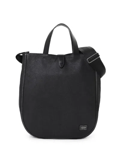 Porter-yoshida & Co Cisco 2way Leather Tote Bag In Black