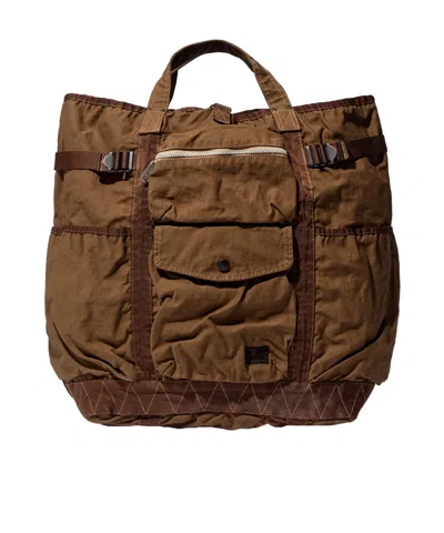 Porter-yoshida & Co Crag 2way Top Handle Backpack In Brown