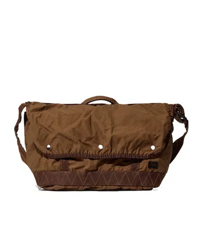 Porter-yoshida & Co Crag Large Shoulder Bag With Top Handle In Brown