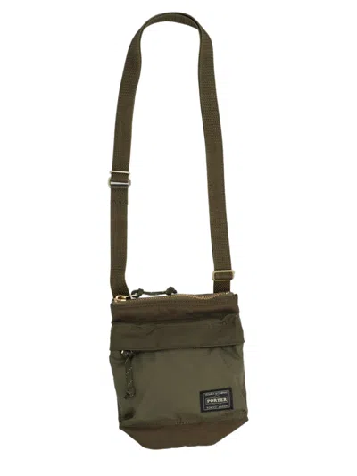 Porter-yoshida & Co Force Crossbody Zippered Front Bag In Green