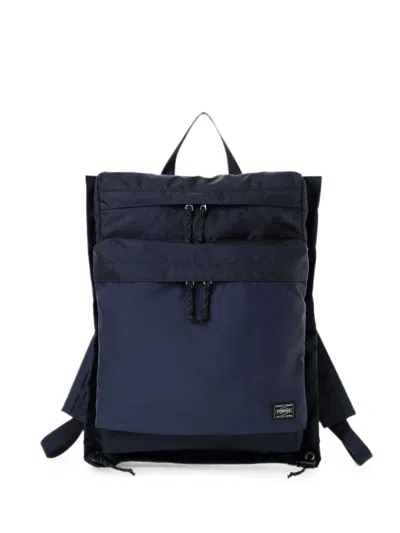 Porter-yoshida & Co Force Logo-patch Backpack In Blue