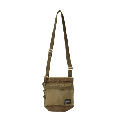 Porter-yoshida & Co Force Zipper Shoulder Bag In Green