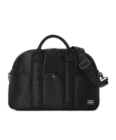 Porter-yoshida & Co Large Boston Bag With Double Handles In Black