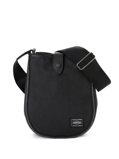 Porter-yoshida & Co Large Cisco Leather Shoulder Bag In Black