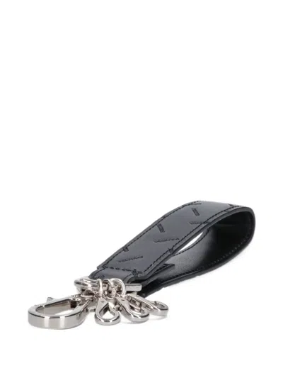 Porter-yoshida & Co Logo-embossed Leather Keychain In Black