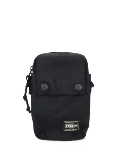 Porter-yoshida & Co Logo-patch Shoulder Bag In Black