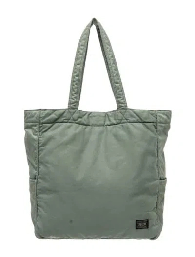 Pre-owned Porter-yoshida & Co Nylon Tote In Green