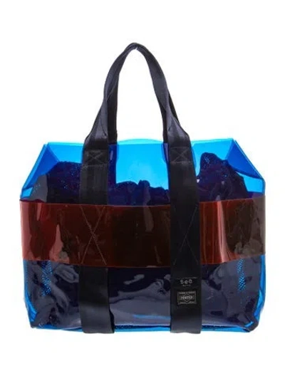 Pre-owned Porter-yoshida & Co Pvc Weekender Bag In Blue