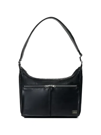 Porter-yoshida & Co Zip Shoulder Bag In Black