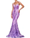 Portia And Scarlett Mermaid Sweetheart Maxi Dress In Lilac In Purple