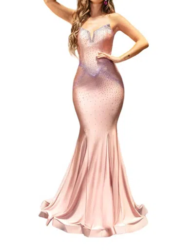 Portia And Scarlett Long Mermaid Prom Dress In Mauve In Pink