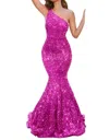 Portia And Scarlett Long Mermaid Prom Dress In Pink In Multi
