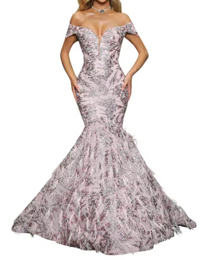 Portia And Scarlett Mermaid Pageant Dress In Pink In Multi