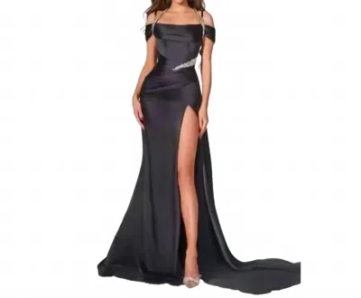 Portia And Scarlett Off Shoulder Dress In Black
