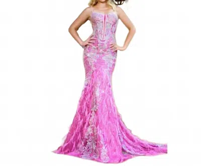 Portia And Scarlett Prom Dress In Pink Multi