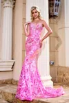 Portia And Scarlett Ps24347 Long Beaded Formal Prom Dress In Multi