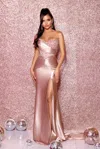 Portia And Scarlett Ps25236 Fitted Prom Long Formal Beaded Dress In Pink