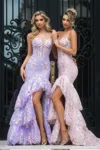Portia And Scarlett Ps25269 Prom Long Formal Sequin Mermaid Dress In Purple