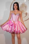 Portia And Scarlett Ps25797 Short Homecoming A Line Corset Prom Dress In Pink