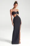 Portia And Scarlett Ps317b Fitted Long Formal Prom Dress In Black