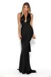 Portia And Scarlett Ps6110 Lilianna Long Sleeveless Fitted Formal Dress In Black