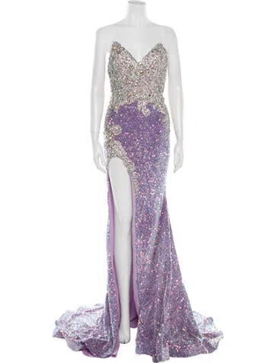Pre-owned Portia And Scarlett Sequined Gown W/ Tags W/ Tags In Purple