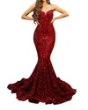 Portia And Scarlett Mermaid Prom Dress In Red In Red