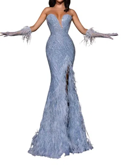 Portia And Scarlett V Neckline Sheath Dress In Blue