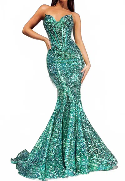 Portia And Scarlett Women's Formal Dress In Seagreen In Green