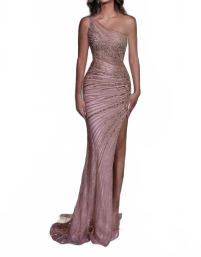 Portia And Scarlett Women's Prom Dress In Gold/nude In Pink