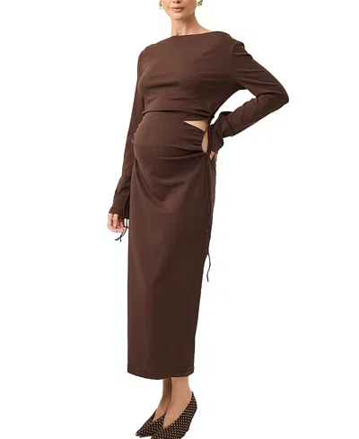 Portier Aura Dress In Brown