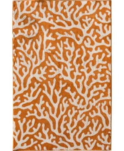 Portland Textiles Portland Textile Tropicana Allover Coral Area Rug In Orange