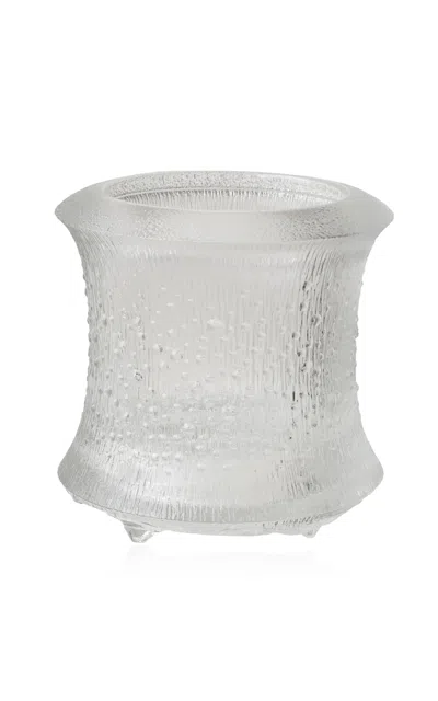 Portmanteau New York Rare Vintage Cast Glass Champagne Vessel By Tapio Wirkkala; Circa 1970s In Transparent