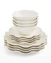 Portmeirion Sophie Conran Floret 12-piece Dinnerware Set In Dove Gray
