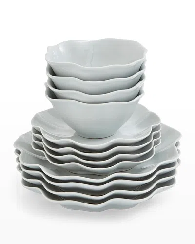 Portmeirion 12-piece Sophie Conran Floret Dinnerware Set In Gray
