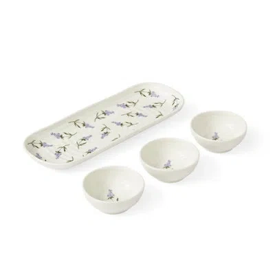 Portmeirion 3-bowl & Tray Set In Multi