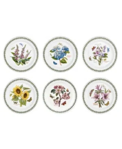 PORTMEIRION BOTANIC GARDEN ASSORTED DINNER PLATES, SET OF 6