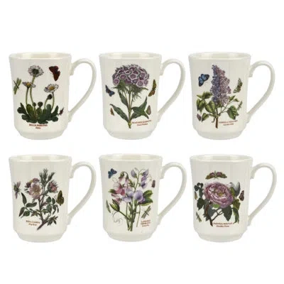 Portmeirion Botanic Garden Flared Tankard Mug 14oz In White;green