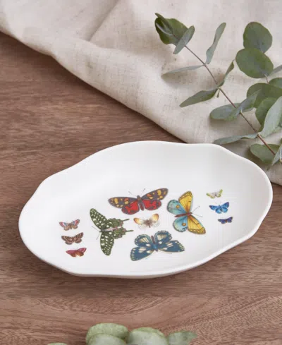 Portmeirion Botanic Garden Harmony Pickle Dish Set Of 2 In White