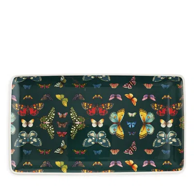 Portmeirion Botanic Garden Harmony Rectangular Tray In Green