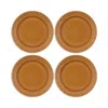 Portmeirion Set Of 4 Botanic Garden Harmony Dinner Plates In Amber
