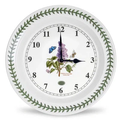 Portmeirion Botanic Garden Kitchen Wall Clock 10.5" In White