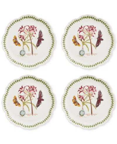 Portmeirion Botanic Garden Lotus Blossom Dinner Plates, Set Of 4 In Multi