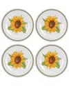 Portmeirion Botanic Garden Melamine Dinner Plates (set Of 4) In White