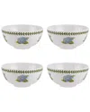 Portmeirion Botanic Garden Melamine Hydrangea Bowls (set Of 4) In White